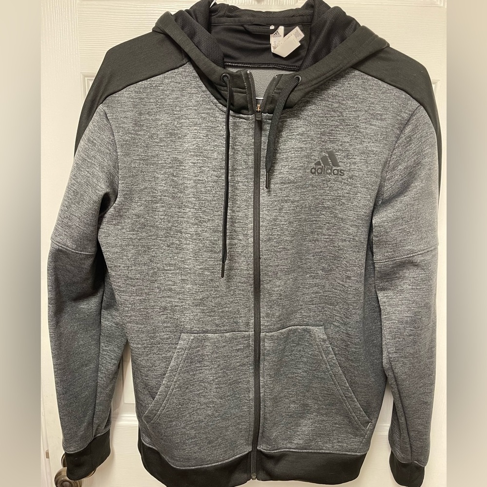 Adidas lightweight zip up hooded jacket